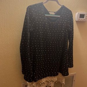 Altar’d State Polka Dotted Tunic Sweater - Sz Medium